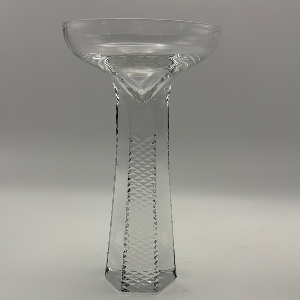 Pr of VTG Ceska Crystal Hexagon Stem Cocktail Glasses - Picture 2 of 6